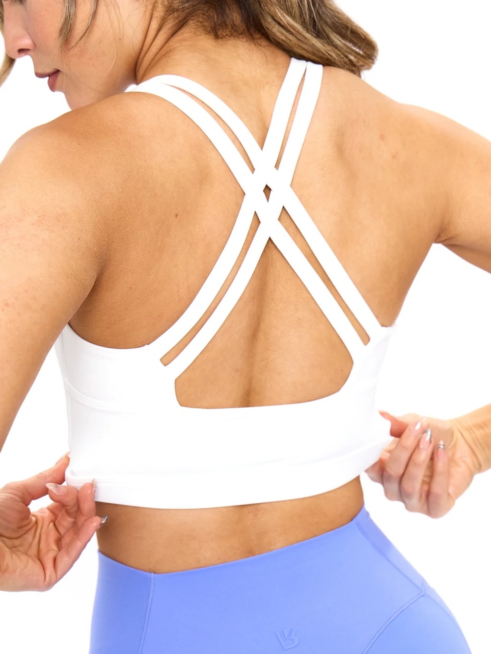 Buffbunny Rosita Women's White Strappy Back Sports Bra Size XS